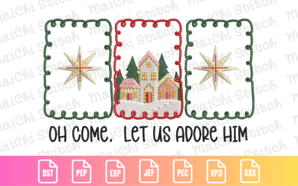 A Designer's Perspective on the Nativity Star Village Embroidery