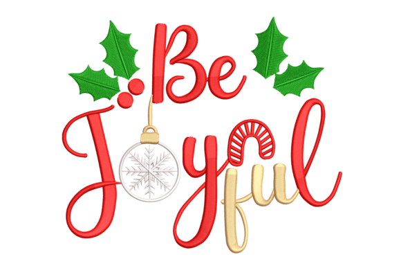 A Designer's Review of the Be Joyful Christmas Holly Ornament Embroidery File