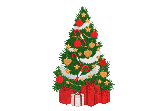 A Handmade Holiday: Reviewing the Christmas Tree with Gifts Embroidery Design