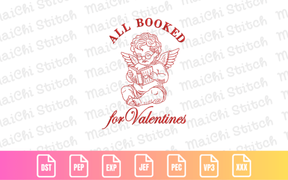 Elegant Cupid Book Lover Embroidery Design Review