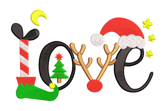 Festive Love Text Embroidery Design Review