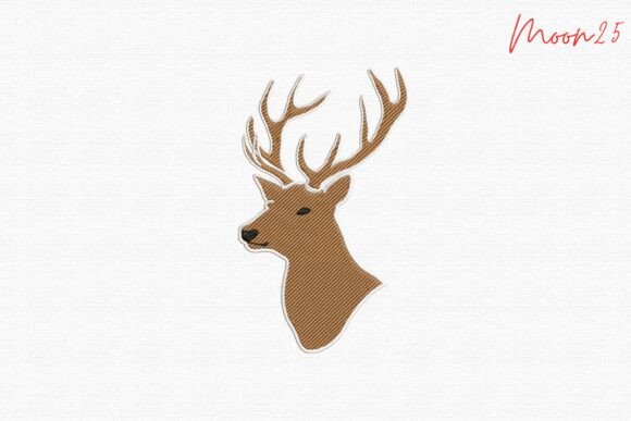 Reviewing a Detailed Deer Head Antler Profile Stitch