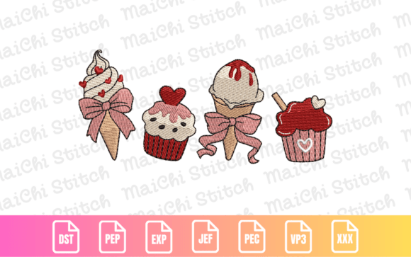 Valentine Ice Cream Cupcake Embroidery Design: A Designer Review